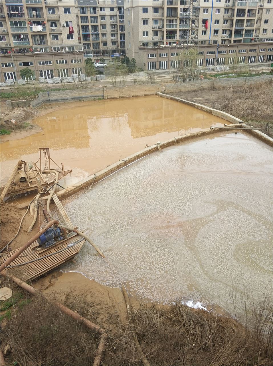 兴安沉淀池淤泥清理-厂区废水池淤泥清淤
